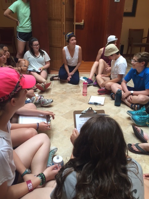 Campers learning during the hail